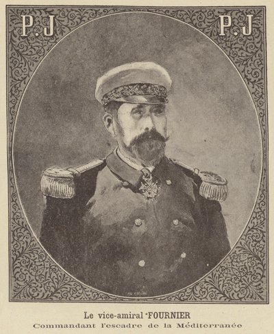 Vice-admiraal Fournier, commandant van het Middellandse Zee-eskader van de Franse marine door French School